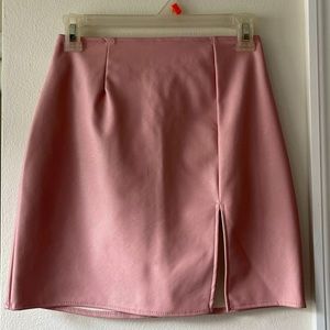Windsor - Pink Faux Leather Skirt - Size S
